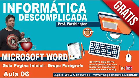 Em qual Guia está localizado o grupo de Parágrafo?
