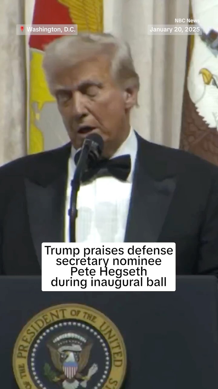 Trump praises defense secretary nominee Pete Hegseth during inaugural ball