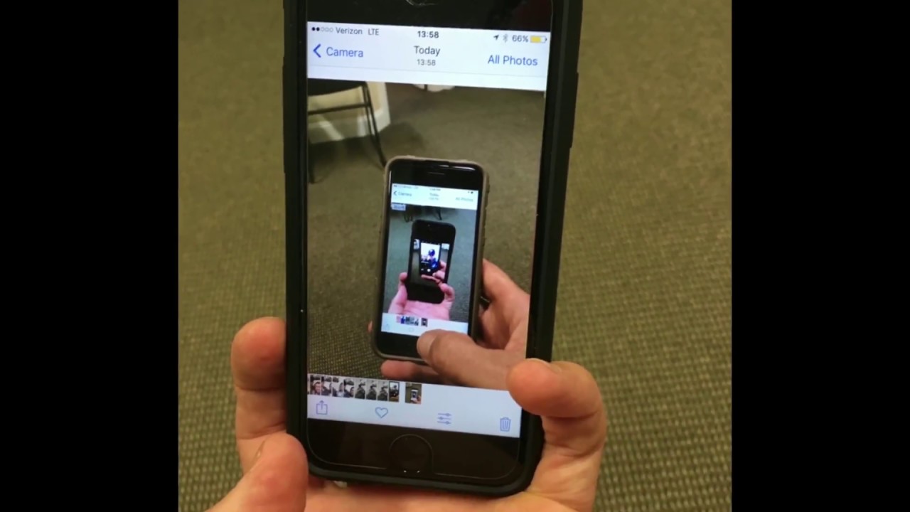 The Droste Effect using an iPhone (picture appearing within itself)