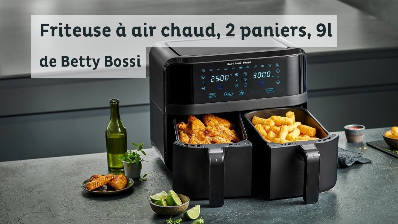 Friteuse à air sans huile Ultenic K20 - Double compartiment 4L*2