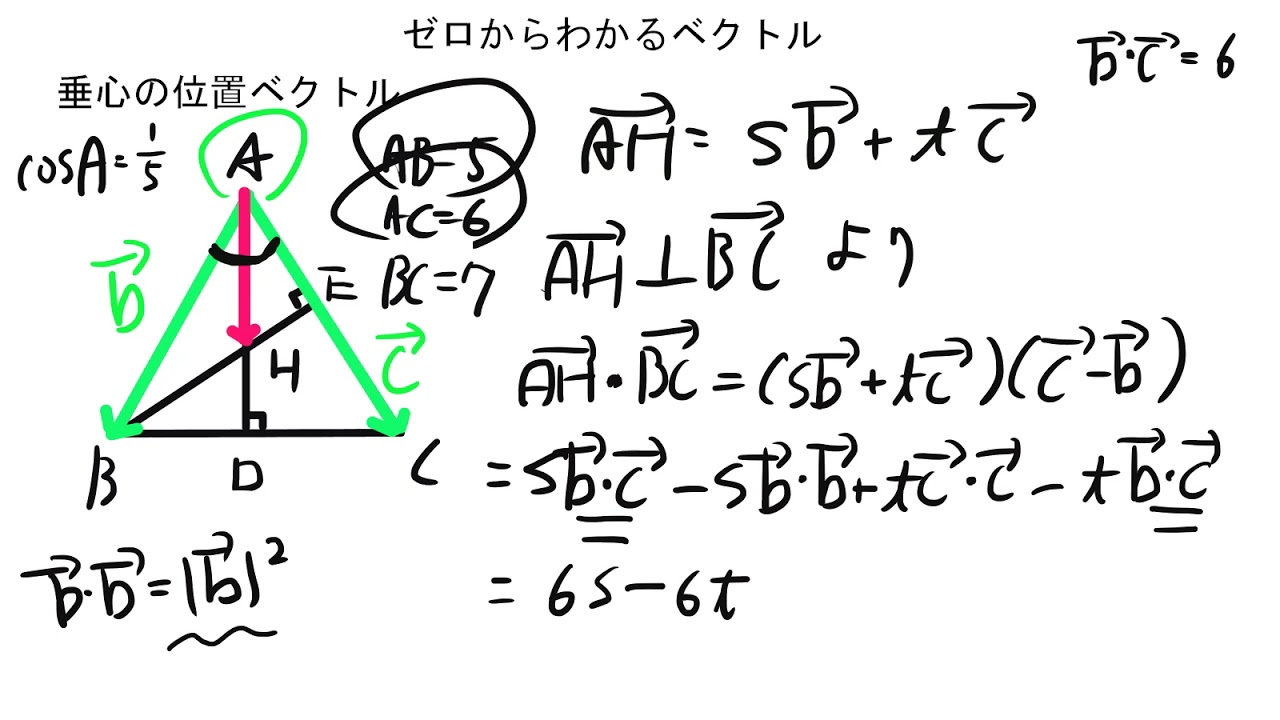 垂心 の 位置 ベクトル