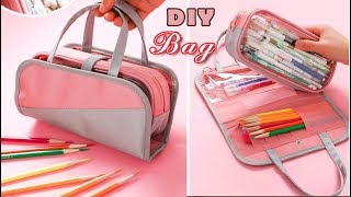 DIY Triple Zipper Pencil Case  Large capacity stationery pouch