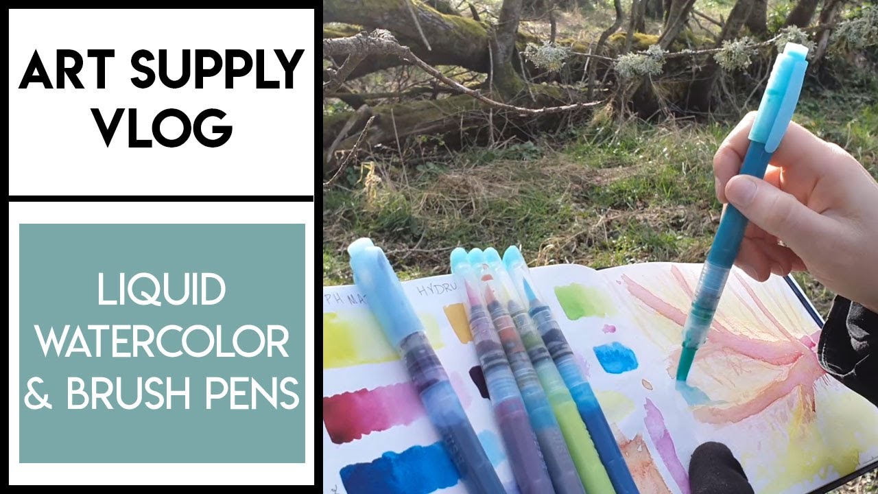 liquid watercolor brush markers