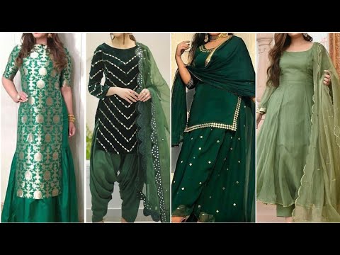 Mehendi function special dress design ideas | Mehendi outfit ideas | Green suit design