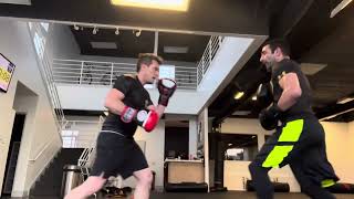 Light sparring. Just hands to the body.
