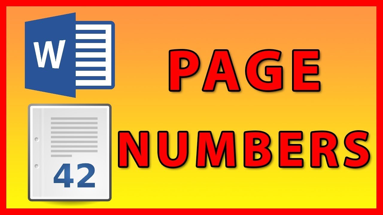 how-to-add-page-numbers-in-word-2019-2016-tutorial-youtube