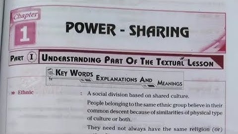 10th class social studies political science 1st lesson power sharing question and answer guide ncert