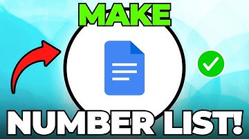 How to Make a Numbered List in Google Docs