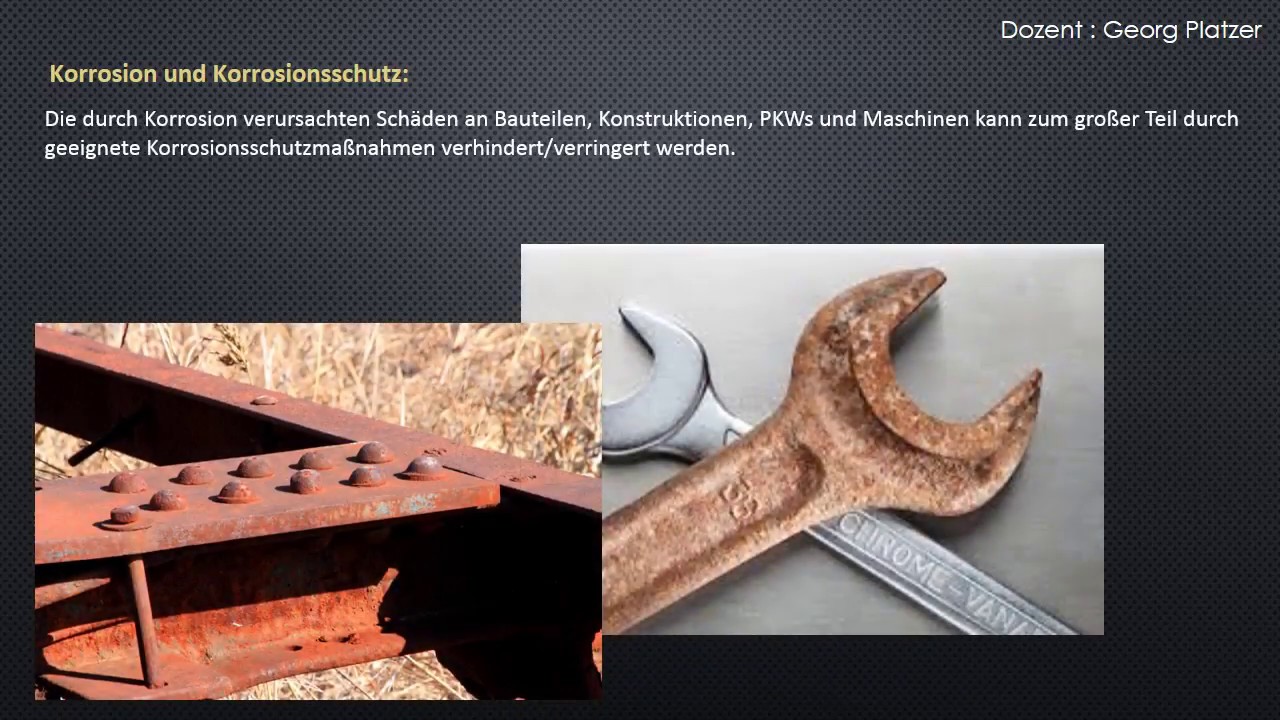 Was Versteht Man Unter Korrosion Werkstoffkunde5 Korrosion - YouTube