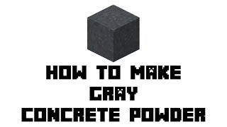 Featured image of post Gray Concrete Minecraft Recipe Concrete is a solid and lively structure material that will add an extra look to any minecraft before we can even start to our concrete recipe we have to choose what shading to make