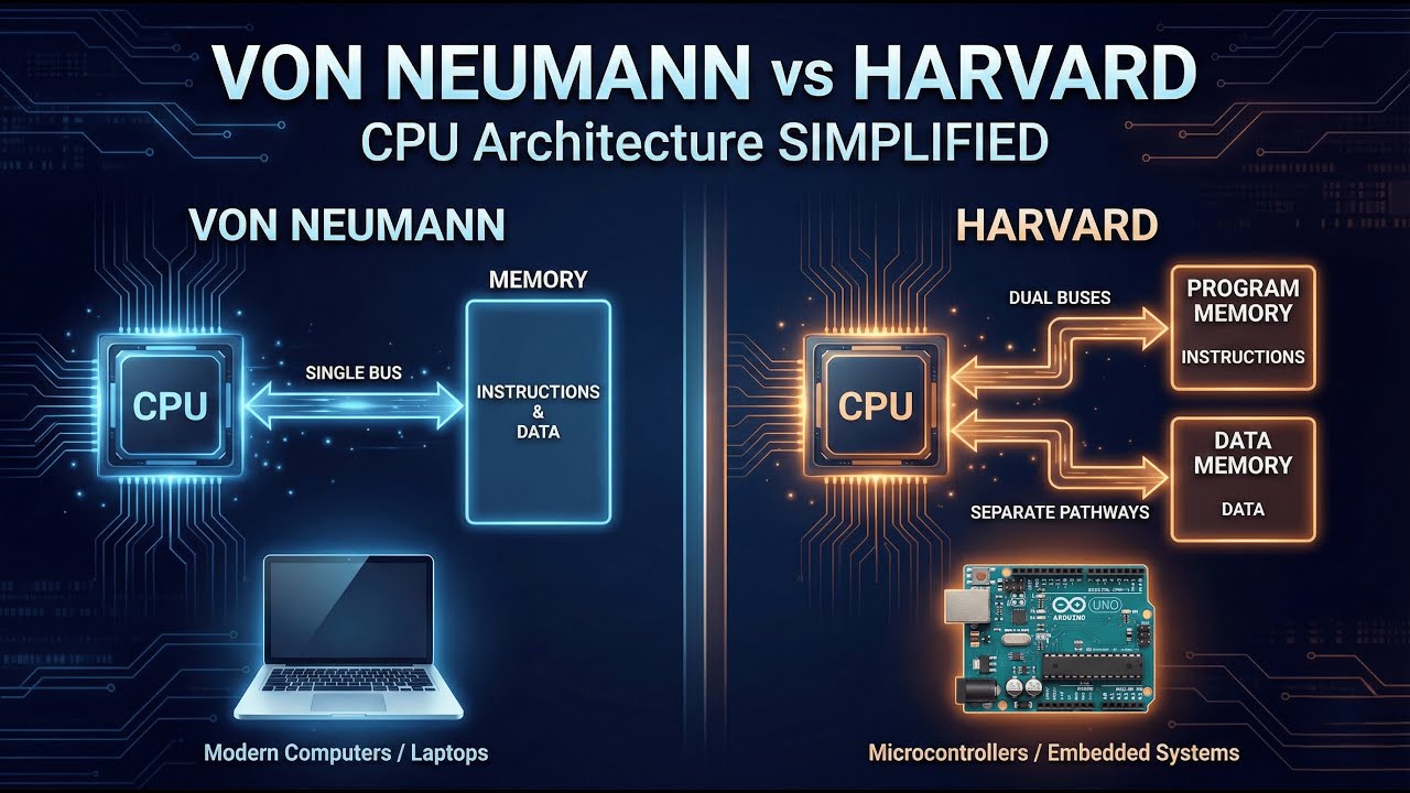 Von Neumann vs Harvard Architecture Explained#ComputerArchitecture #CPU ...