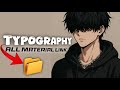 ALL Typography Editing Material | Stickers, Fonts, Background Music | Complete Guide 