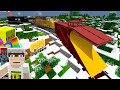 Bring the snowplow! There's a mighty mountain storm! Super fun with Minecraft Immersive Railroading!