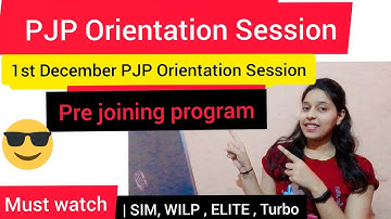 PJP Orientation Session Update|1st December PJP update|Wilp Elite Turbo SIM 2022