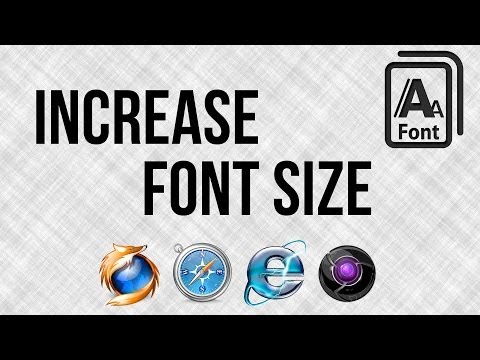 Video: Sådan ændres Skriftstørrelsen På Internettet