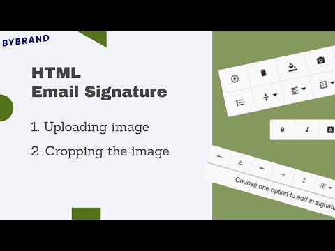HTML email signature  - Uploading and cropping the image