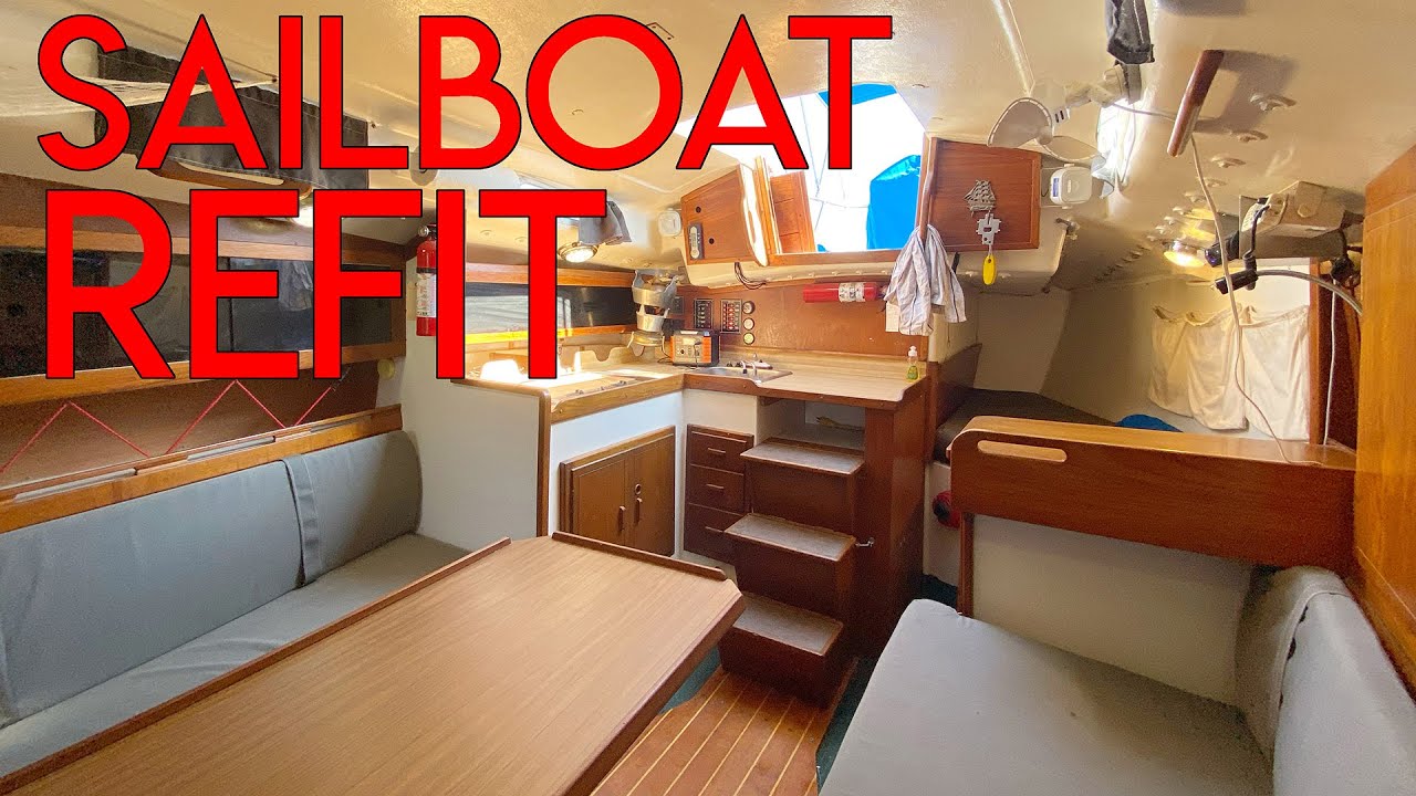 sailboat refit before and after