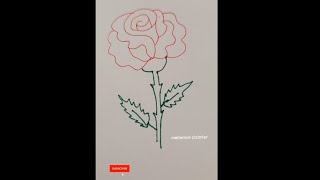 Kolay Gül Çizimi-Easy Rose Drawing