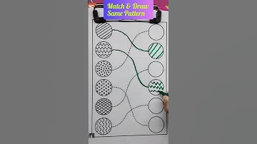 Match and Draw Patterns #patterndrawing #match #kidslearning  #shorts #shortsfeed
