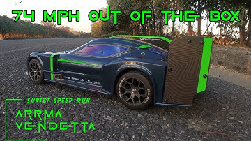 Arrma Vendetta: Full stock sunset speed run.