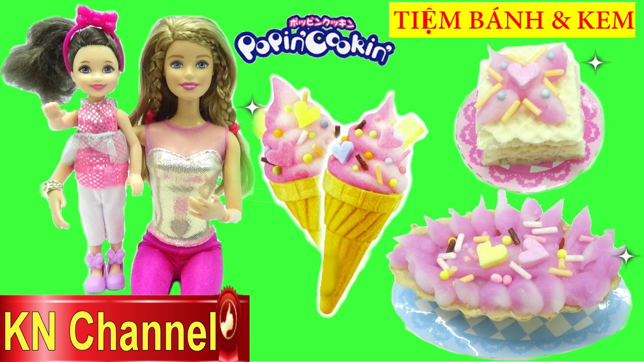 Đồ chơi POPIN COOKIN | KEM & BÁNH CAKE SHOP Búp bê Barbie GIA ĐÌNH LUCY tập 25 Kids toys