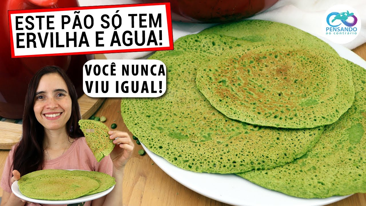 PÃO SÓ COM ERVILHA E ÁGUA! INACREDITÁVEL! SÓ 2 INGREDIENTES! FÁCIL, VEGANO, SEM GLÚTEN!