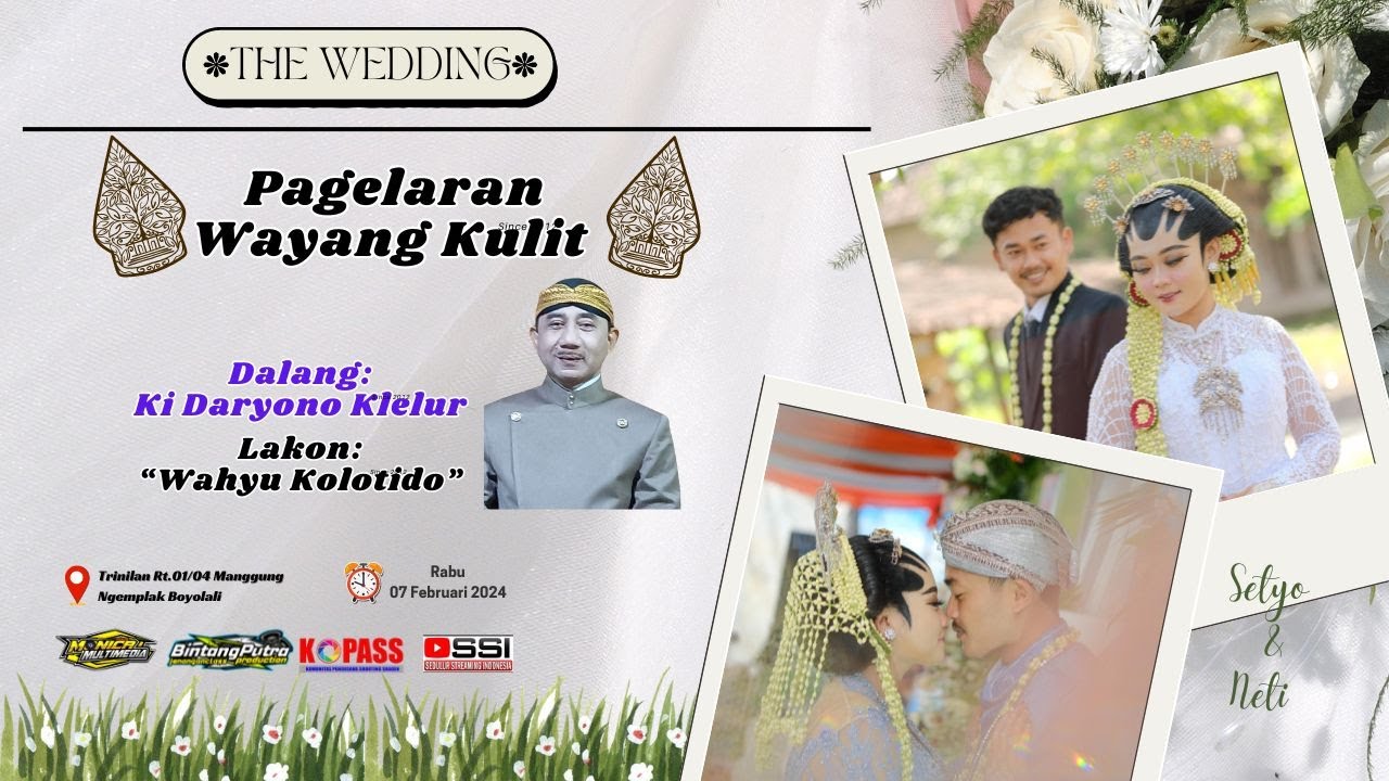 LIVE📡 Pagelaran Wayang kulit Ki DARYONO KLELUR //WEDDING SETYO & NETI//BINTANG PUTRA AUDIO/MONICA HD