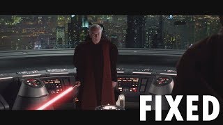 Windu vs Palpatine scene FIXED (Palpatine's real fight speed)