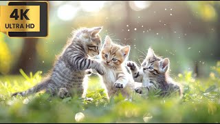 Let's Enjoy Rare Cute and Happy Moments of Baby Wildlife - Relaxing Music - Baby Animals - 4K Movie
