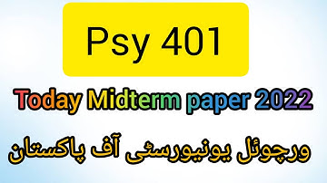 PSY401 | Clinical Psychology | Midterm Paper Fall 2022