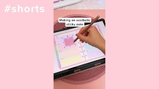 Making an aesthetic sticky note | Android digital planning | Penly digital planner app #shorts screenshot 1