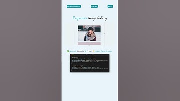 📸 Responsive Image Gallery Using HTML & CSS #webdevelopment #coding #imagegallery #shorts