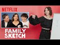 Jennifer Garner, Ed Helms, Emma Myers &amp; Brady Noon Play Family Sketch | Netflix