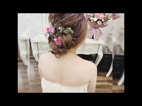 Hướng dẫn kiểu tóc búi rối cài hoa tươi theo phong cách Natural dành cho cô dâu - Mai Đỗ Makeup