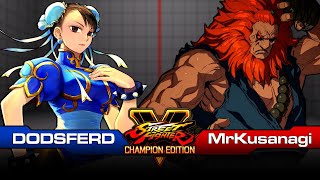 【ストVCE】 DODSFERD [ 春麗 チュンリー chun-li ] vs [ 豪鬼 akuma ] MrKusanagi 【ストV CE】