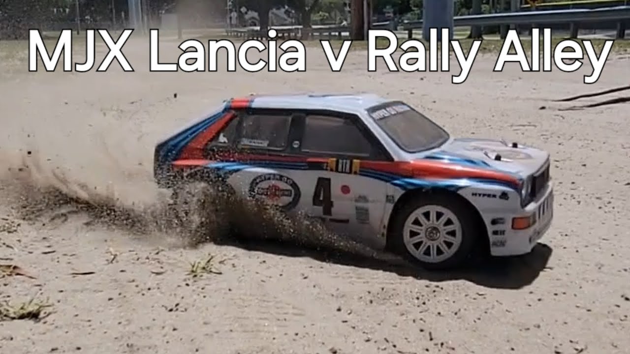 MJX 14302 Lancia Delta 1 Lap Attempt 3S Rally Alley! - YouTube
