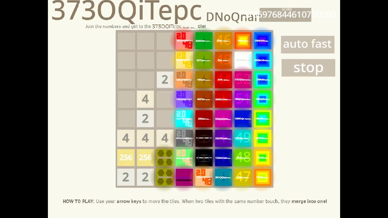 332qNoStfm(2^2^63) in 2048 game? (part 50) - YouTube