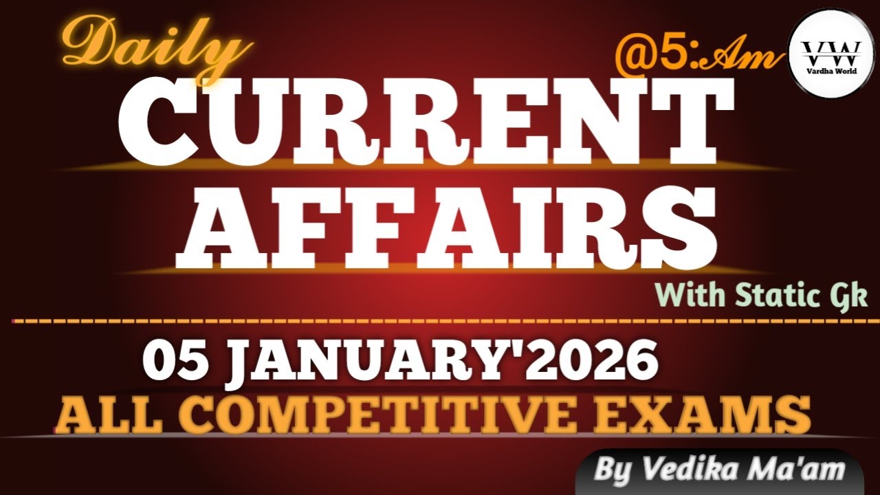 05 January 2025 | Current Affairs | Daily Current Affairs in Hindi | Today Current Affairs 