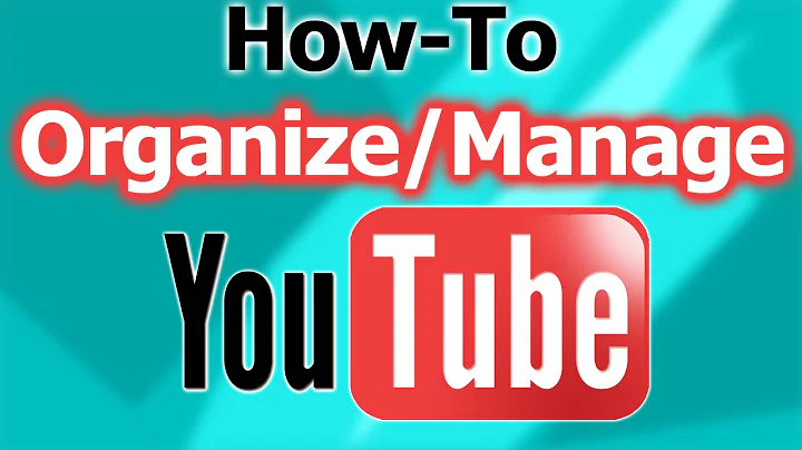 How To Organize/Manage a YouTube Channel!!