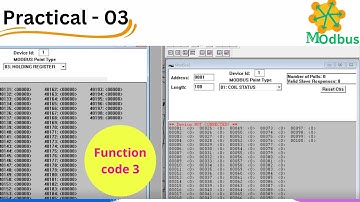 MODBUS FUNCTION CODE 3 PRACTICAL | modbus function code 3 vs 4 | modbus function code |