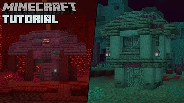 2 New Nether House Designs (Crimson Forest & Warped Forest) Minecraft 1.16 Tutorial