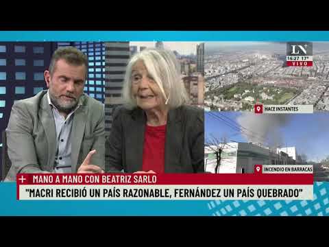 Sarlo: "Macri recibió un país razonable, Fernández un país quebrado"