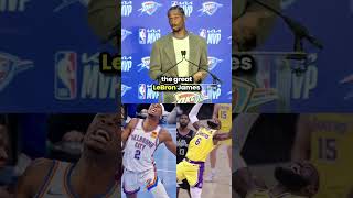 Shai Thanks LeBron - The Best FLOPPER Ever! #nba #shaigilgeousalexander #lebronjames #mvp