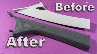 How to cover plastic trims, VW T5/6 A and B pillar covers Full tutorial. Car upholstery