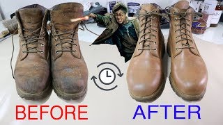 [ASMR] Clean & restore TIMBERLAND Leather 6inch Yellow  -VeTiVeR