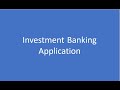 Investment Banking application Project Third part