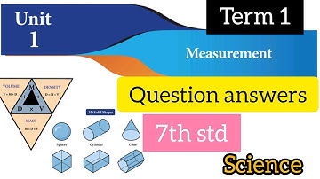 7th  science term 1 unit 1 book back answers || Measurement question answers