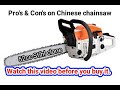 Pro's and Con's about 52cc Chinese clone Stihl Chainsaw | Should You Buy One?