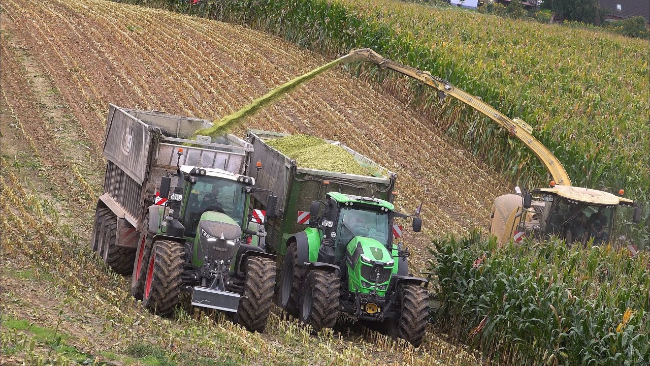 Mais Silage 2023 : Biggest harvester Krone BIG X 1180 | Bakumer Agrarservice | Fendt | Maisernte 4K