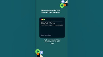 Python Reverse List Trick 25| Learn Slicing in Python | Python Tips #shorts #viral #tricks